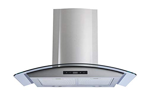 Winflo 30 In. Convertible Stainless Steel/Glass Wall Mount Range Hood