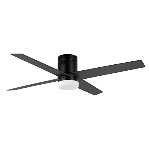 WINGBO 52" DC Flush Mount Ceiling Fan with Light and Remote Control
