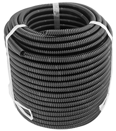 Alex Tech 25ft - 1/4 inch Split Wire Loom Tubing Wire Conduit - Black