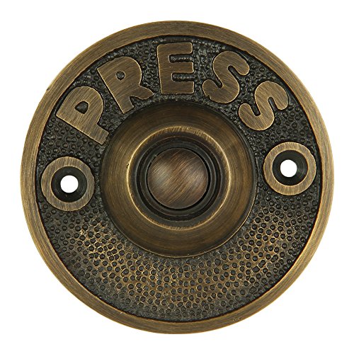A29 Antique Brass Round Doorbell Push Button