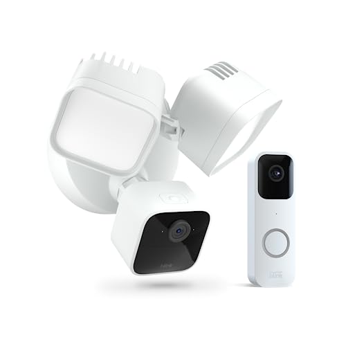 Blink White Wired Floodlight Camera & Doorbell | Alexa Compatible