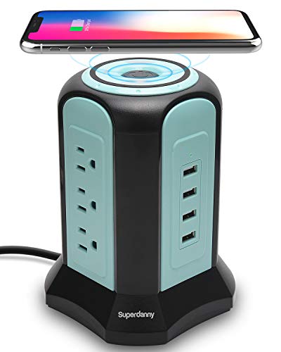Wireless Charger Power Strip Tower