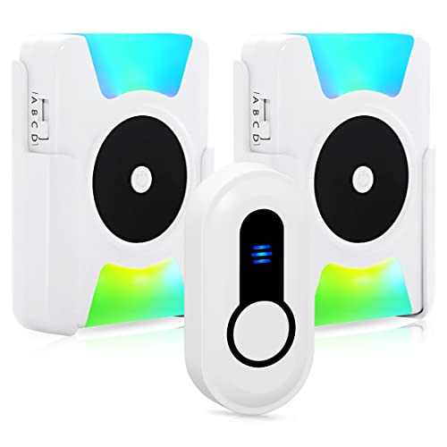 Wireless Doorbell Battery Operated Vibrating LED Flashing