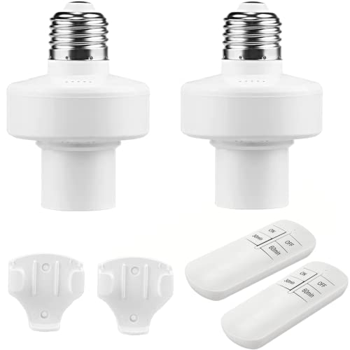 DEWENWILS Remote Control Light Bulb Socket, Wireless Light Switch for Pull  Chain Light Fixture, Remote Light Socket E26 E27 Bulb Base with Wall