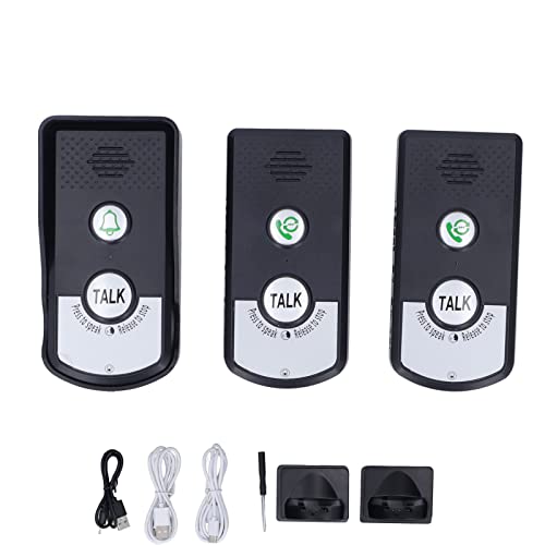 Ltwqv Long Range Wireless Intercom Doorbell Kit with Rechargeable Battery