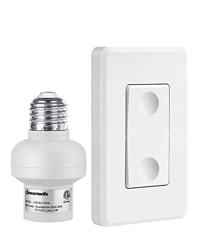 DEWENWILS 3 Prong Light Socket to Plug Adapter with 100ft Remote