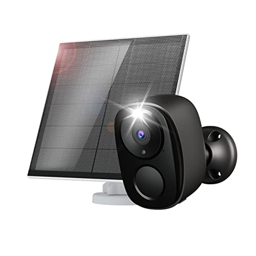 Wireless Outdoor Security Camera with Solar Panel