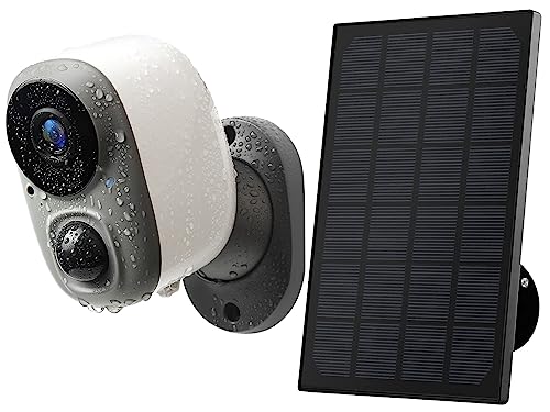 Wireless Security Camera System with Solar Panel and Two-Way Audio