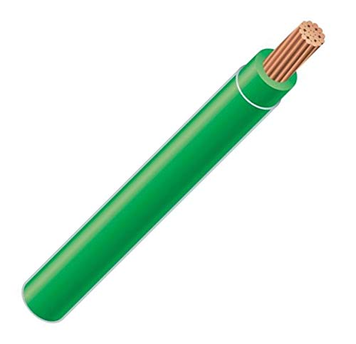 Wirenco 8 AWG 19-Stranded THHN Green Copper Building Wire (50Ft Cut)