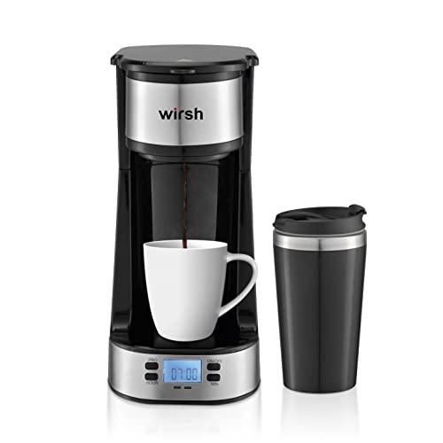 wirsh Single Serve Coffee Maker with Programmable Timer