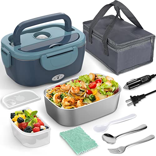 Zone Tech Heating Lunch Box - Premium Quality 2 Pack Electric Insulated  Lunch Box Food Warmer Perfect for Picnics, Travelling, and On-site Lunch  Break