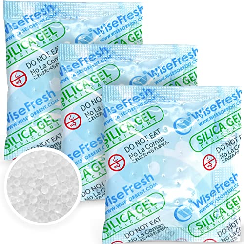 100 Packets Non-Toxic Silica Gel Desiccant Pack Moisture Absorber  Dehumidifier for Kitchen Clothes Storage Room Food Spices Jewelry Shoes