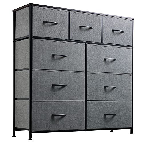 WLIVE Fabric Storage Tower Dresser with 9 Drawers
