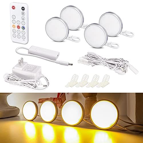 WOBANE Under Cabinet LED Lighting kit, 6 PCS LED Strip Lights with Remote  Control Dimmer and Adapter…See more WOBANE Under Cabinet LED Lighting kit,  6