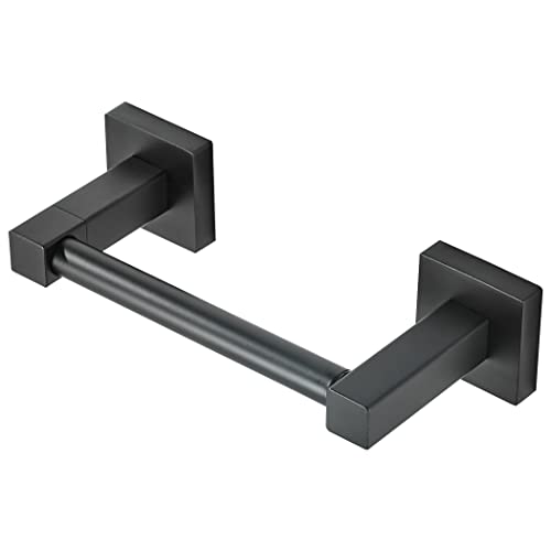 WOLIBEER Matte Black Toilet Paper Holder, Double Post Wall Mount Stainless Steel