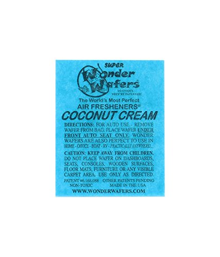 Wonder Wafers 25 CT Individually Wrapped Coconut Cream Air Fresheners