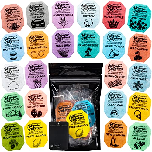 Wonder Wafers Car Air Freshener Variety Pack - 24 Scents