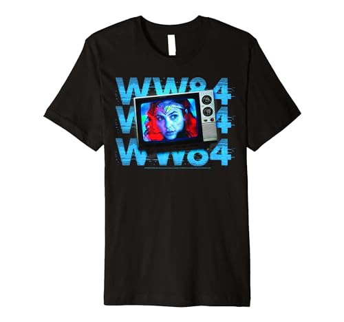 Wonder Woman 3D Television Pop Premium T-Shirt