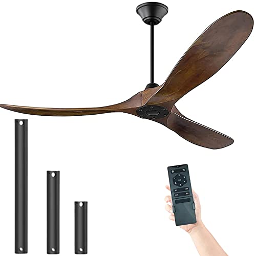 Outdoor Farmhouse Wood Propeller Ceiling Fan- Large Airflow" by XCWIIE
