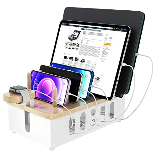 Wood Charging Station for Multiple Devices Apple
