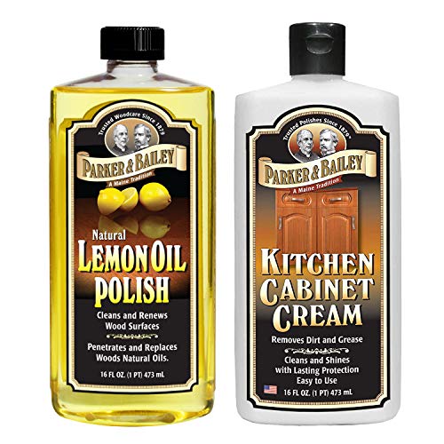 Wood Cleaner Bundle with Lemon Oil Polish and Kitchen Cabinet Cream