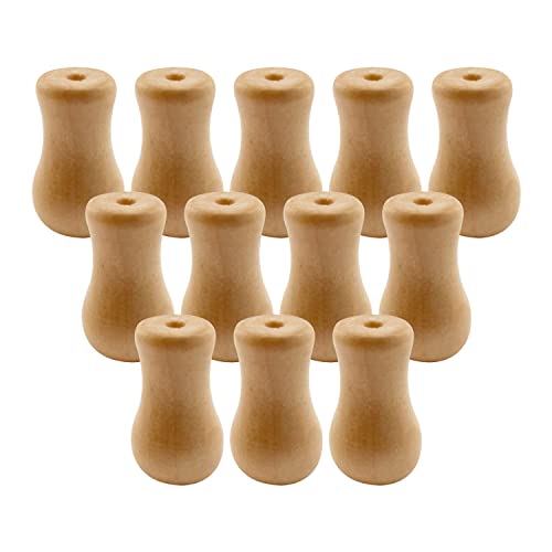 Wood Cord Tassels in Vase Shape - Rustic Window Treatment Accessories