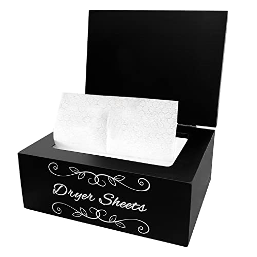 Wood Dryer Sheet Dispenser for Laundry Room Organization