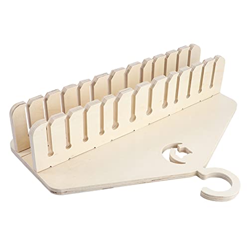 Wooden Cat Teaser Toy Holder and Organizer