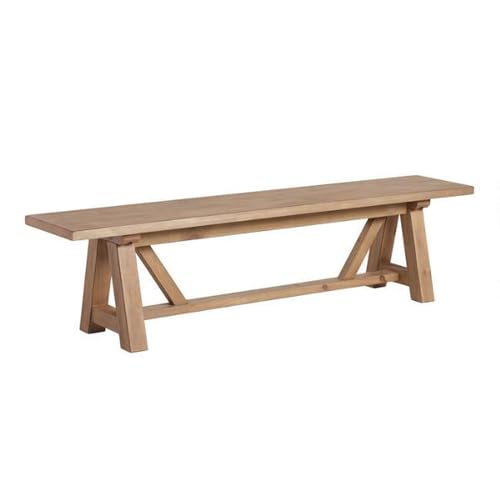 Wooden Farmhouse Dining Bench