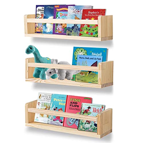 Wooden Floating Bookshelf Set