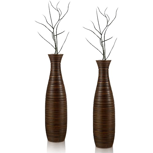 Wooden Floor Vase for Decorative Branches and Flowers