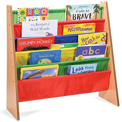 Wooden Kids Book Case Storage & Magazine Rack