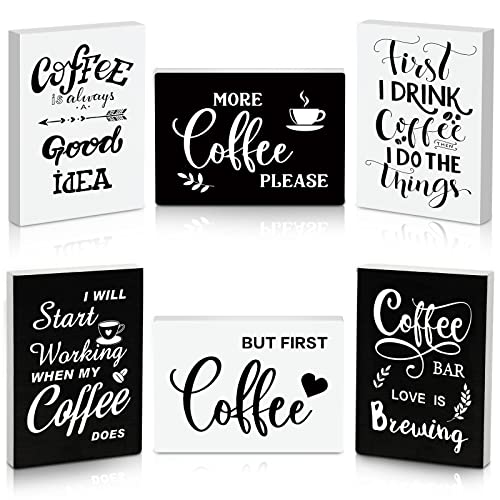 Wooden Mini Coffee Bar Sign Coffee Table Decor