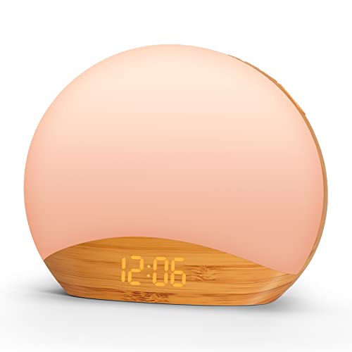 Wooden Sunrise Simulation Alarm Clock