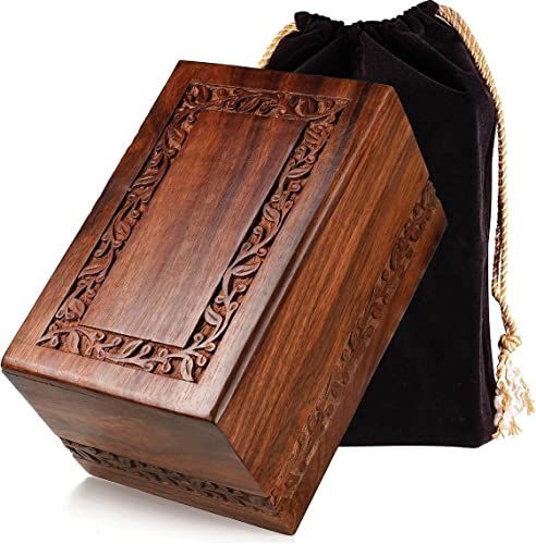 Wooden Urn Box and Casket for Men Women Child