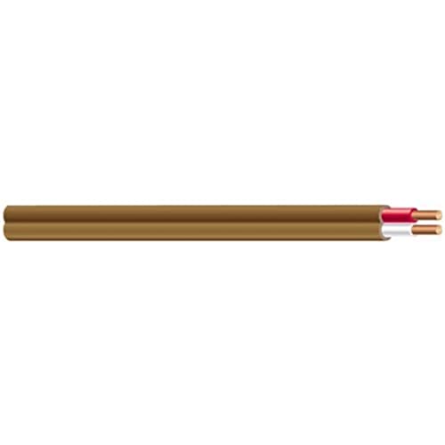 Woods Southwire 64162122 2 Conductor 18/2 Thermostat Wire; 18-Gauge Solid Copper Class 2 Power-Circuit Cable; Brown