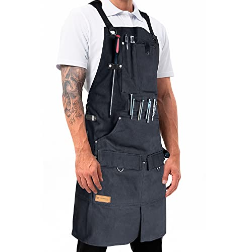 Woodworking Shop Apron with Tool Pockets