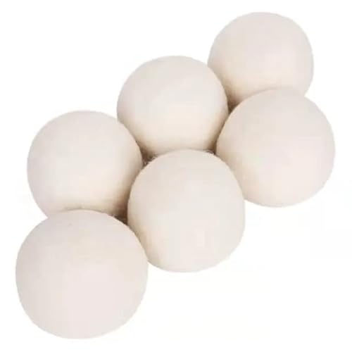  OIG Brands Wool Dryer Balls - 6-Pack - XL Premium Natural  Fabric Softener - Made with 100% New Zealand Wool That Replaces Dryer  Sheets - Reusable Laundry Balls for Dryer 