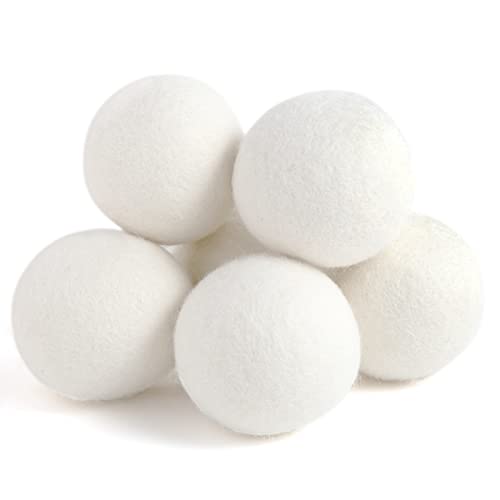 Premium XL Organic Wool Dryer Balls, 6 Pack - 1000+ Loads