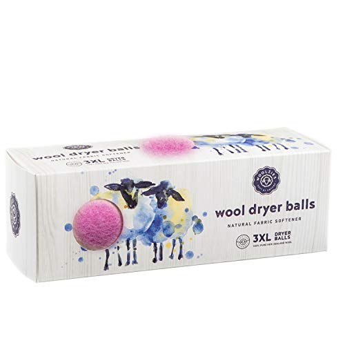 Woolzies 3 XL Wool Dryer Balls (Pink)