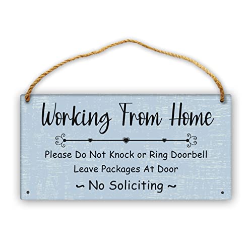 Working From Home Door Sign