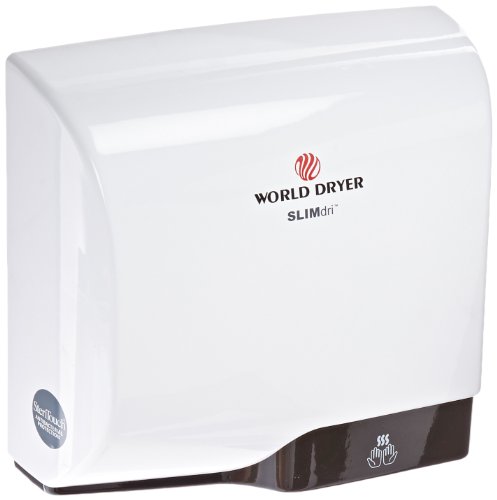 World Dryer SLIMdri Aluminum White Hand Dryer 120/208/240V