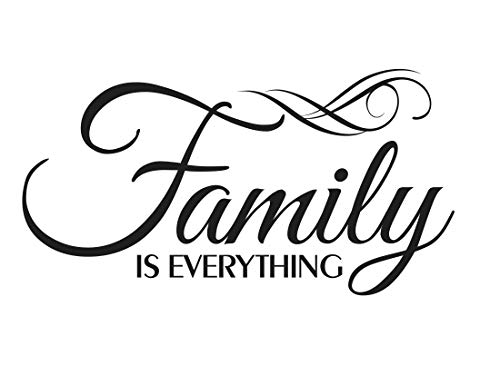 World Of Wall Decal Family Is Everything Wall Decals Quotes Sayings Words Stickers Art Decor Lettering Vinyl Wall Art Inspirational Home Decor 20 Inches Wide X 12 Inches High Matte Black VaL 