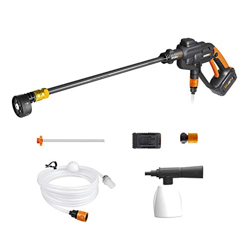 WORX Hydroshot Adjustable Power Scrubber with Quick Snap Connection (Hard  Bristles)