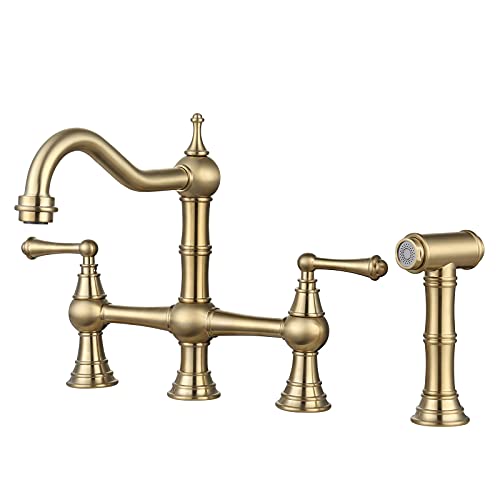 WOWOW Brass Kitchen Faucet Bridge