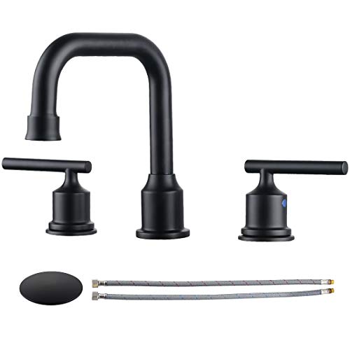 WOWOW Two Handles Widespread 8 inch Bathroom Faucet