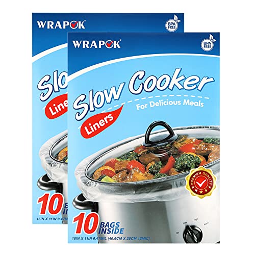 Kitchen Collection Crock Pot Slow Cooker Liners, Clear, 13 x 21 x 4, 7-8 qt - 10 bags