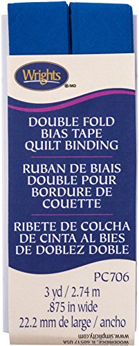 Wrights Snorkel Blue Double Fold Quilt Binding 7/8" X3yd, 1 Count (Pack of 1)
