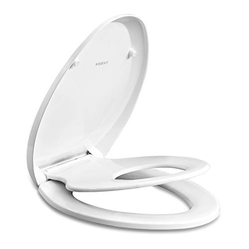WSSROGY Elongated Toilet Seat with Built in Potty Training Seat