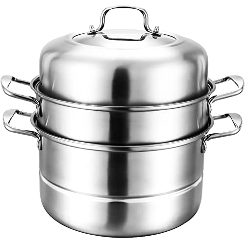 WUWEOT 11" Steamer Pot, Stainless Steel Cookware